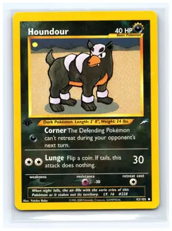 💥 Houndour 34/105 Neo Destiny 1st Edition Vintage Card Pokemon 2001 - Image 1