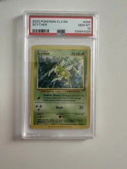 PSA 10 Scyther 006/034 CLV Classic Collection English Holo Graded Pokemon Card - Image 1