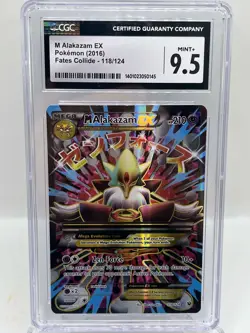 M Alakazam EX 118/124 XY Fates Collide Full Art Pokemon TCG Card CGC 9.5 MINT+ - Image 1