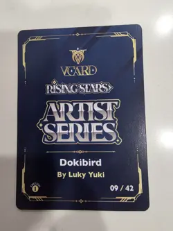 Dokibird Doki Signed Art Card 1st Edition Box Topper vCard Rising Stars Fresh - Image 2