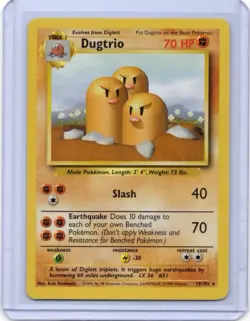 Pokemon Card Lot - Dugtrio 9/102 Base Set (1999) + Pikachu 58/102 Base Set - Image 5
