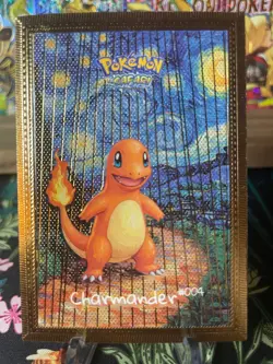 🔥NEW Charmander 4 Gold Holo Safari 2.0 Box Hit Non-TCG Textured Pokemon Card🔥 - Image 1
