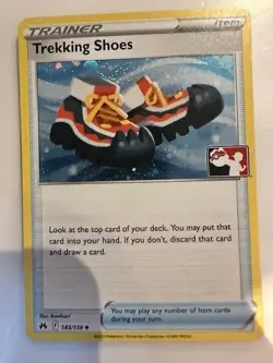 #145/159 Prize Pack Series Cards Trekking Shoes cosmo holo with swirl - Image 1