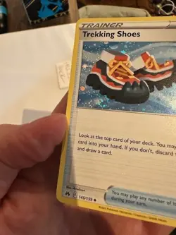 #145/159 Prize Pack Series Cards Trekking Shoes cosmo holo with swirl - Image 3