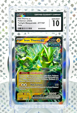 CGC 10 Iron Thorns EX 077/167 Twilight Masquerade Double Rare Pokemon Card - Image 1