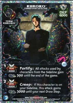 Yu Yu Hakusho TCG CCG Kuroko Former Spirit Detective TC17 Exile Foil Card 1st Ed - Image 1
