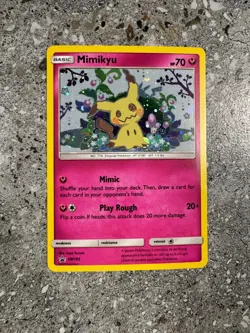 Pokemon TCG Cards Mimikyu SM163 Black Star Promo Holo * SWIRL* NM-M - Image 1