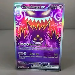 Pokemon Mega Gengar Ex CUSTOM Holofoil Full Art Card Phantasmal Flames - Image 1