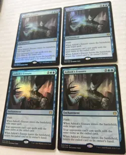 4x Foil Ashiok's Erasure NM Playset - Theros Beyond Death | MTG Counterspell - Image 2