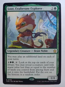 x1 Loot, Exuberant Explorer R MTG Foundations M/NM, English - Image 1
