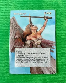Serra Angel Altered Art Hand Painted MTG Magic the Gathering - Image 1