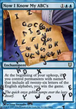 1x Now I Know My ABC's Heavy Play MTG Magic - Kid Icarus - - Image 1