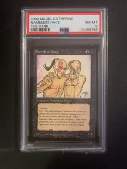 MTG Magic the Gathering The Dark Nameless Race PSA NM-MT 8 - Image 1