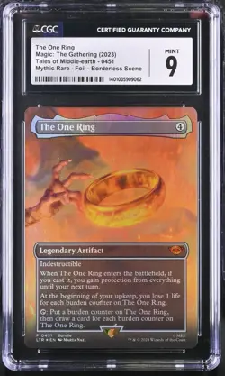 2023 MTG LOTR Tales of Middle-Earth One Ring Foil Extended Art #451 CGC 9.0 - Image 1