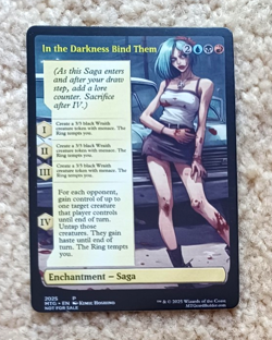 IN THE DARKNESS BIND THEM altered-art card for use with MTG : SEXY ZOMBIE BABE! - Image 1