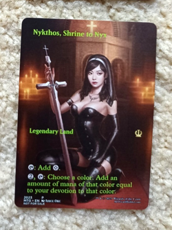 NYKTHOS, SHRINE TO NIX : altered-art card for use with MTG : with sexy babe! - Image 1