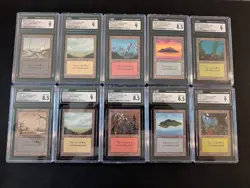 Alpha Basic Land Set of all 10 - Magic the Gathering - MTG - Image 1