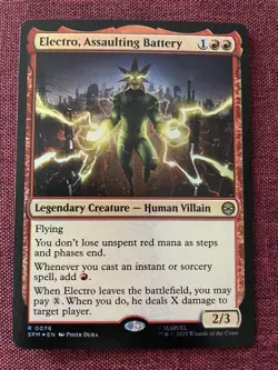 Electro Assaulting Battery FOIL NM/M MTG Spiderman Magic Card - Image 1