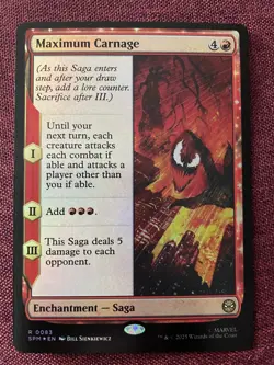 Maximum Carnage FOIL NM/M MTG Spiderman Magic Card - Image 1