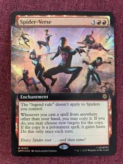 Spider-Verse FOIL EXTENDED NM/M MTG Spiderman Magic Card - Image 1