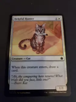 MTG Magic: The Gathering FOIL Helpful Hunter FDN Foundations - Image 1