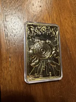 1999 Poliwhirl Burger King Pokemon Nintendo 23K Gold Plated Card + Plus 1 Free! - Image 1