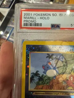 4 SWIRLS!! 2001 POKEMON MARILL PROMO REVERSE HOLO #11 SOUTHERN ISLANDS PSA 9 - Image 5