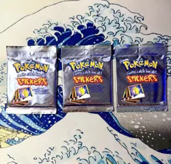 Pokemon 1999 Artbox Stickers Nintendo Three 3 SEALED Pack Lot Prism Chases - Image 1