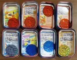Pokemon 151 mini tins Lot Of 8, NO PACKS ! Comes With Poster Cards And Coins - Image 2