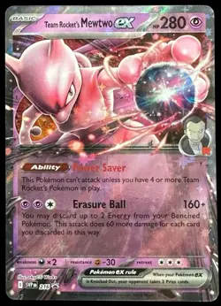 Team Rocket’s Mewtwo ex SVP 216 Destined Rivals Black Star Promo Pokemon TCG - Image 1