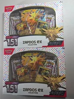 SEALED Pokemon Scarlet & Violet 151 Zapdos Ex Collection Lot Of 2 - Image 1
