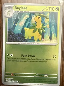 Pokemon TCG Mega Evolutions Base Set Reverse Foil Common #9 Bayleef - Image 1