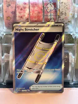 Night Stretcher 173/132 Pokemon Mega Evolution 2025 Full Art NM Near Mint - Image 1