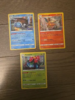 Pokemon TCG - Charizard - Blastoise - Venusaur - Pokemon GO - Holo Set - NM - Image 1