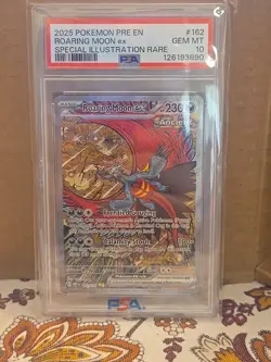 2025 POKEMON PRE EN-PRISMATIC EVOLUTIONS #162 ROARING MOON EX PSA 10 - Image 1