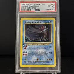 Pokemon TCG Shining Gyarados Holo Neo Revelation 1st Edition PSA 8 - Image 1