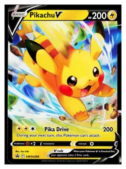 Pokemon BSP Black Star Promo Pikachu V SWSH285 - Image 1