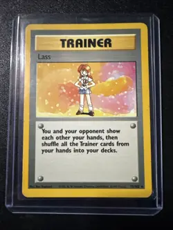 Lass 075/102 Base Set Regular Pokemon Trainer Shadow LP Rare 1999 Vintage - Image 1