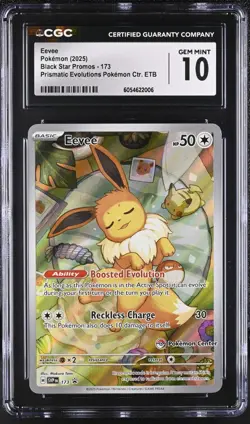 Eevee 173 2025 Black Star Promos - Pokemon Center ETB - CGC 10 - Image 1