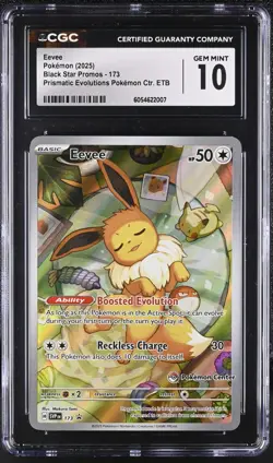 Pokemon English Eevee 173 2025 Black Star Promos (Pokemon Center) - CGC 10 - Image 1