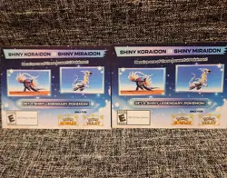 2 Pokemon Scarlet And Violet Serial Codes Shiny Koraidon or Miraidon UNSCRATCHE - Image 1
