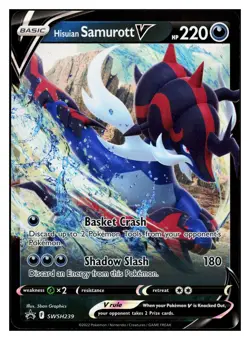 Pokemon BSP Black Star Promo Hisuian Hisuian Samurott V SWSH239 - Image 1