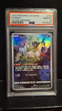PSA 10 Mew AR Full Art 183 Vstar Universe Japanese Mislabled Chinese Pokemon - Image 1
