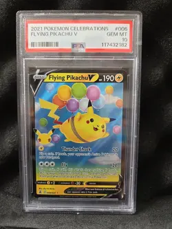 Pokemon TCG Celebrations Flying Pikachu v 006/025 PSA Gem Mint 10 - Image 1