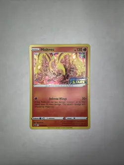 Pokemon TCG Moltres SWSH185 Black Star Promo Brilliant Stars Pre Release - Image 1