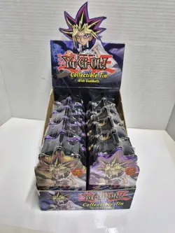 2005 Yu Gi Oh Sealed Collectible Tins With Gumballs Case Of 10 With Box Vintage - Image 1