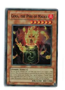 GOKA, THE PYRE OF MALICE CSOC-EN095 SUPER RARE YUGIOH TCG NM-LP - Image 1
