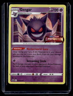 Gengar SWSH241 Lost Origin Stamped Prerelease Black Star Promo Pokemon Card LP - Image 1