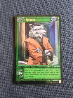 2004 TMNT Unleashed TCG SPLINTER Ultra RARE Holo Foil 1st Edition Card Ninja - Image 1