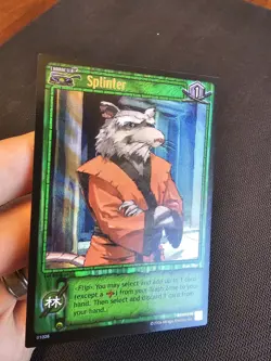 2004 TMNT Unleashed TCG SPLINTER Ultra RARE Holo Foil 1st Edition Card Ninja - Image 5